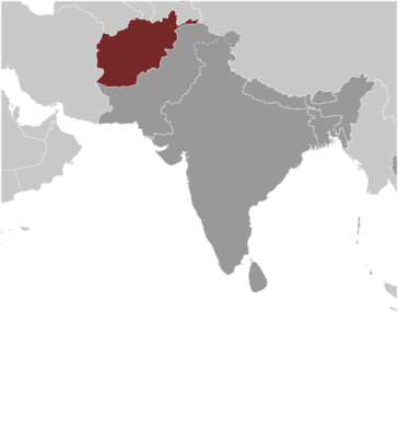 Afghanistan locator map