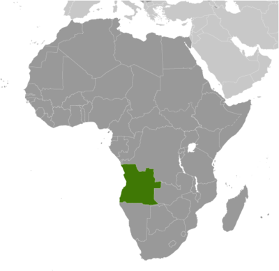 Angola locator map