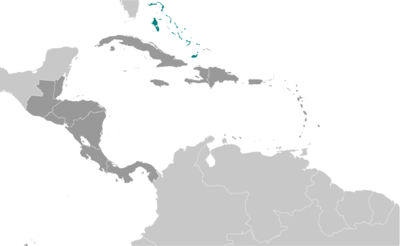 The Bahamas locator map