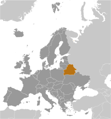 Belarus locator map