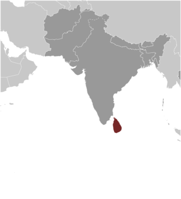 Sri Lanka locator map