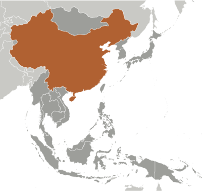 China locator map