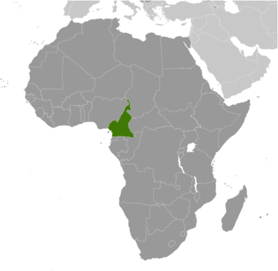Cameroon locator map
