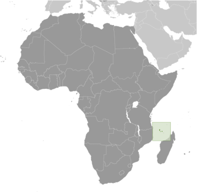Comoros locator map