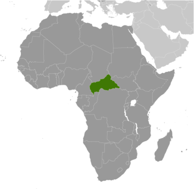 Central African Republic locator map