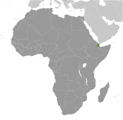 Djibouti locator map