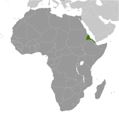 Eritrea locator map