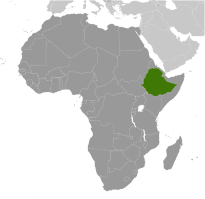 Ethiopia locator map