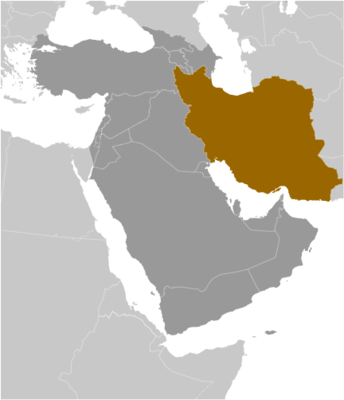 Iran locator map