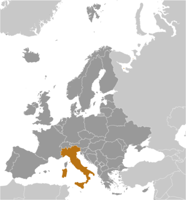 Italy locator map