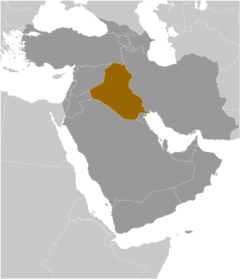 Iraq locator map