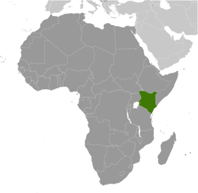 Kenya locator map