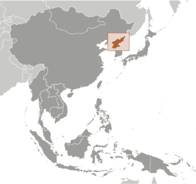 North Korea locator map