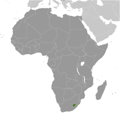 Lesotho locator map