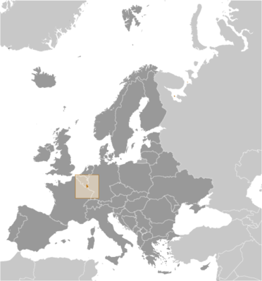 Luxembourg locator map