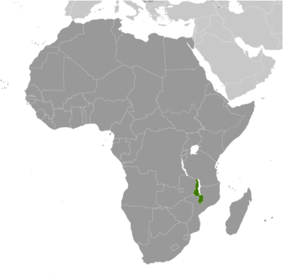 Malawi locator map