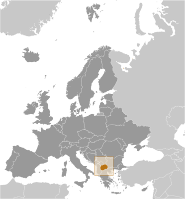 North Macedonia locator map