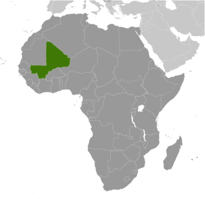 Mali locator map