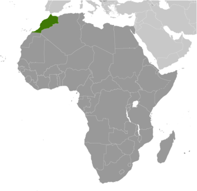Morocco locator map