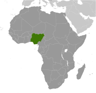 Nigeria locator map