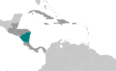 Nicaragua locator map