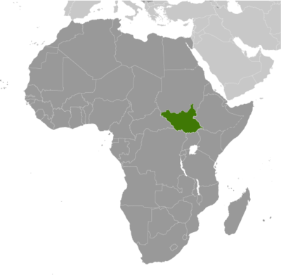 South Sudan locator map