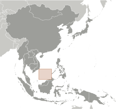 Spratly Islands locator map