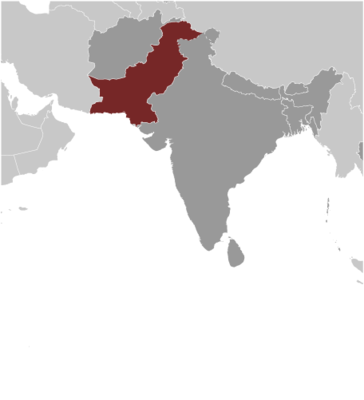 Pakistan locator map