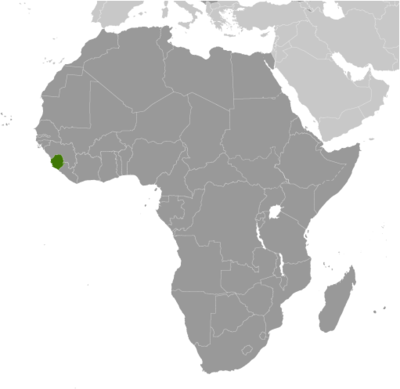 Sierra Leone locator map