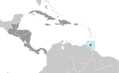 Trinidad and Tobago locator map