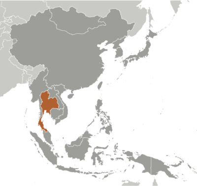 Thailand locator map
