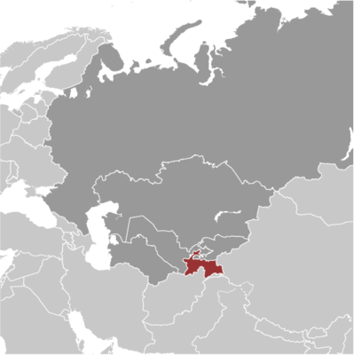 Tajikistan locator map