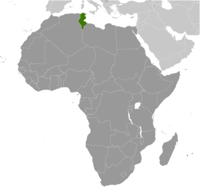 Tunisia locator map