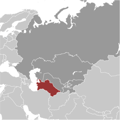 Turkmenistan locator map