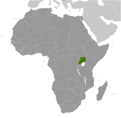Uganda locator map