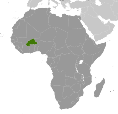 Burkina Faso locator map