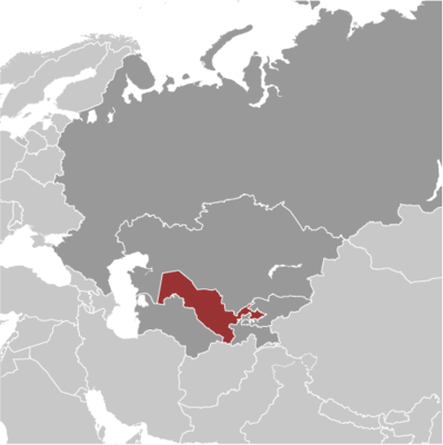 Uzbekistan locator map