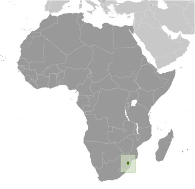 Eswatini locator map