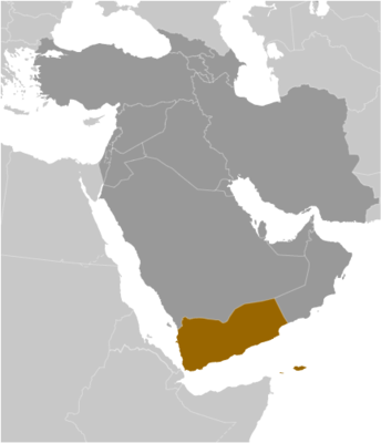 Yemen locator map