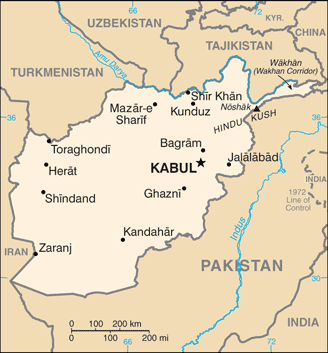 Afghanistan map