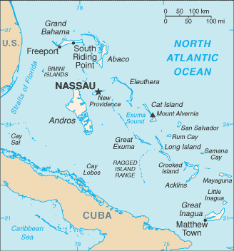 The Bahamas map