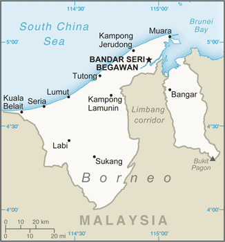 Brunei map