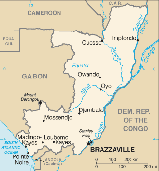 Congo (Brazzaville) map