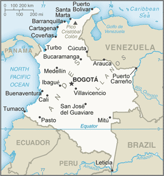 Colombia map