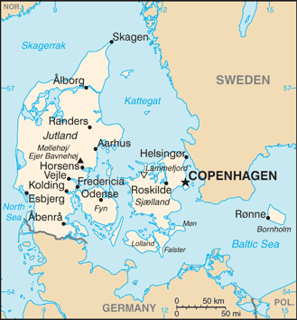 Denmark map