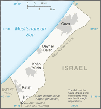 Gaza, Gaza Strip map