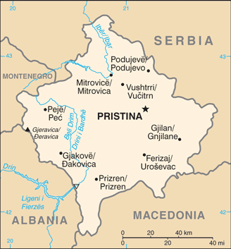 Kosovo map