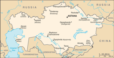Kazakhstan map