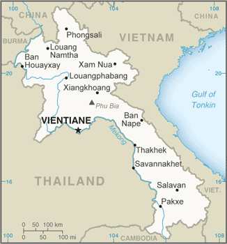 Laos map