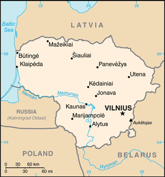 Lithuania map